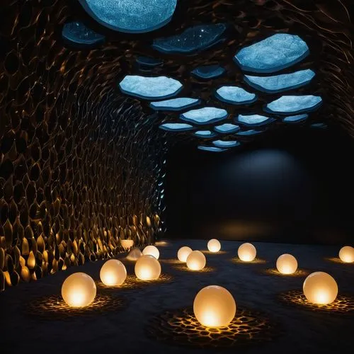 luminarias,3d render,cinema 4d,ambient lights,luminaria,catacombs,illumination,catacomb,igloos,tealight,tea lights,3d rendered,candlelights,illuminated lantern,render,3d rendering,ufo interior,tealights,lumintang,tea light,Photography,Artistic Photography,Artistic Photography 10