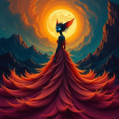 garrison,fire background,woman silhouette,volcanic,flamenco,fire dancer