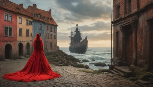 red cape,red gown,man in red dress,girl in a long dress,red lighthouse,red coat,girl in red dress,lady in red,fantasy picture,red tablecloth,red tunic,red riding hood,photo manipulation,ball gown,photomanipulation,girl in a long dress from the back,little red riding hood,photoshop manipulation,red sail,scarlet sail,Photography,General,Natural