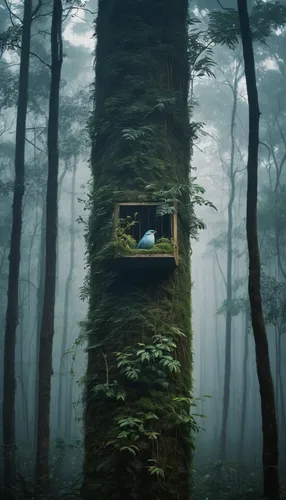 tree house,house in the forest,tree house hotel,treehouse,fairy house,forest workplace,bird home,fairy door,bird house,my neighbor totoro,the japanese tree,birdhouse,forest chapel,lookout tower,foggy forest,tree's nest,bushbox,isolated tree,environmental art,yakushima,Conceptual Art,Graffiti Art,Graffiti Art 04