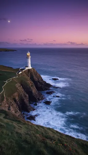 south stack,galley head,petit minou lighthouse,point lighthouse torch,northern ireland,cornwall,lighthouse,neist point,cape byron lighthouse,dorset,headland,light house,ireland,crisp point lighthouse,sceleton coast,southermost point,pigeon point,electric lighthouse,landscape photography,northumberland,Art,Classical Oil Painting,Classical Oil Painting 26