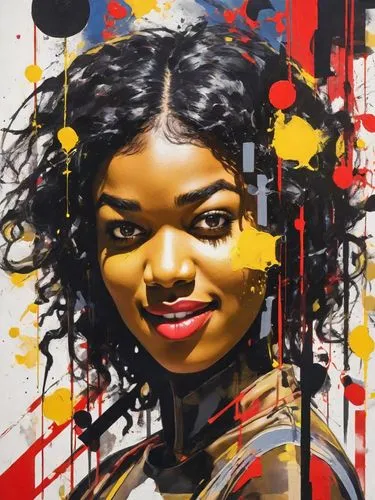 graffiti art,graffiti,street artist,maria bayo,streetart,oil painting on canvas,african woman,urban street art,painting technique,bjork,geisha,girl portrait,popart,grafitti,mali,oil on canvas,face portrait,street art,urban art,artist,Digital Art,Poster