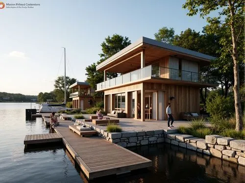 house by the water,house with lake,dock on beeds lake,summer house,boat house,houseboat,summer cottage,boathouse,rosseau,boat dock,3d rendering,boathouses,wooden decking,deckhouse,lake view,cottagecore,houseboats,floating huts,snohetta,beautiful home