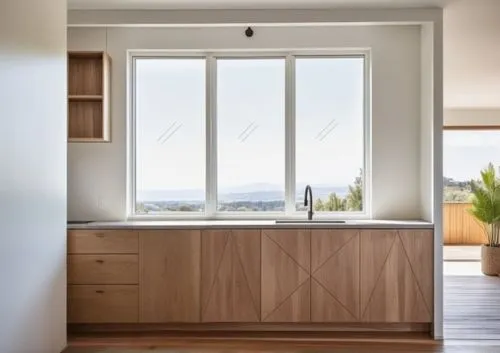 kitchen cabinet,wooden windows,window blind,wood window,under-cabinet lighting,window with sea view,cabinetry,kitchen design,modern kitchen interior,sliding door,kitchen interior,sash window,dark cabinetry,window blinds,californian white oak,kitchenette,hinged doors,modern kitchen,window valance,slat window