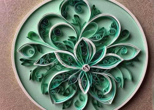 art deco ornament,water lily plate,wall plate,decorative fan,art nouveau design,decorative plate,art nouveau,circular ornament,ceramic tile,clay tile,enamelled,floral ornament,glass painting,art deco wreaths,art nouveau frame,wall panel,ceramic hob,jade flower,door wreath,wall decoration,Unique,Paper Cuts,Paper Cuts 09