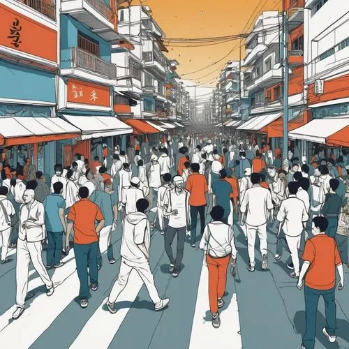 yodobashi,akiba,nakano,comiket,divisoria,sekkei,mongkok,dobashi,kamurocho,akihabara,ekiden,shibuya crossing,fushimi inari shrine,kyoto,takadanobaba,shinjuku,okubo,market introduction,osaka,tsukiji,Illustration,Vector,Vector 02