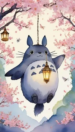 totoro,bingbu,tsathoggua,my neighbor totoro,kawaii pig,ghibli,studio ghibli,kuhin,happyanunoit,japanese sakura background,hanami,sakura background,koya,moomin,moomin world,ninomaru,jinbei,ognyan,puxi,tanabata,Illustration,Paper based,Paper Based 06