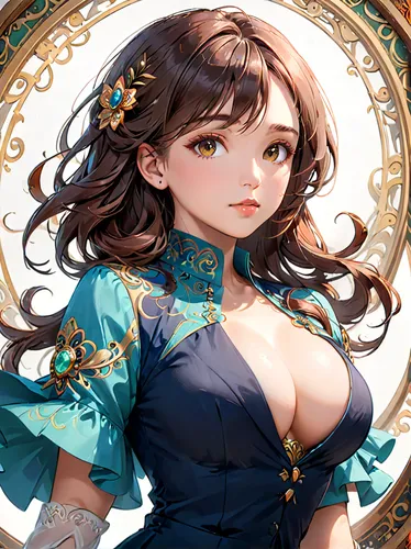 fairy tale character,venetia,steampunk,fantasy portrait,jasmine blue,celtic queen,primrose,vanessa (butterfly),sultana,poker primrose,game illustration,flora,amano,cinderella,angelica,victorian lady,portrait background,artemisia,rococo,hydrangea,Anime,Anime,General