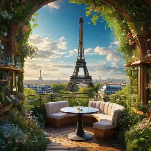 paris balcony,paris cafe,french digital background,parisian,paris,parisii,parigi,parisien,idyllic,terrasse,balcon de europa,parisian coffee,france,bonjour,parisiens,eifel,parisiennes,french building,book wallpaper,esclarmonde,Conceptual Art,Fantasy,Fantasy 05