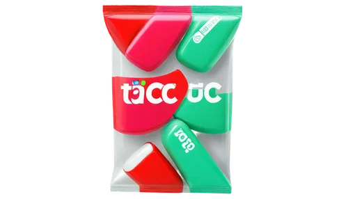 Tic Tac, small, PNG, white background, colorful branding, transparent wrapper, shiny surface, detailed texture, 3D rendering, close-up shot, soft lighting, bright colors, playful composition.,tic tacs