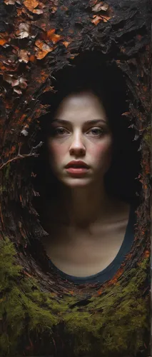 girl with tree,image manipulation,mystical portrait of a girl,woman at the well,scared woman,photomanipulation,portrait background,girl in a wreath,photo manipulation,photoshop manipulation,girl in a long,digital compositing,dryad,round autumn frame,the girl's face,birch tree background,depressed woman,woman's face,girl in the garden,woman face,Conceptual Art,Oil color,Oil Color 05