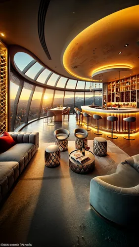 penthouses,spaceship interior,sky space concept,ufo interior,3d rendering,renderings