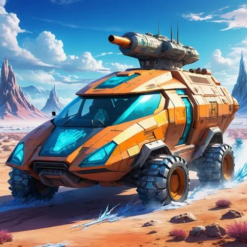 vehicule,overlander,armored vehicle,dropship,off-road vehicle,desert background,desert run,onrush,new vehicle,wildstar,desert fox,desert safari,tracked armored vehicle,vehicules,off road vehicle,all-terrain vehicle,moottero vehicle,warthog,landship,cybertruck,Illustration,Japanese style,Japanese Style 03