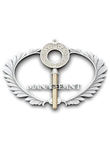 Hotel management logo, golden key, silver badge, luxury pattern, embossed effect, 3D shape, modern design, bold font, uppercase lettering, circular composition, central symmetry, high-contrast color s