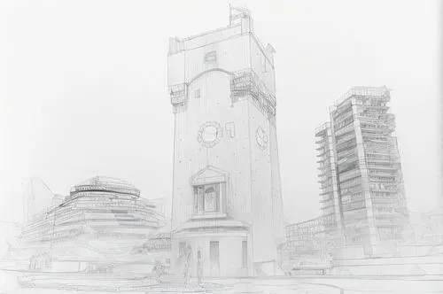 clock tower,tower clock,street clock,tokyo station,clock,graphite,clock face,city corner,tower block,london buildings,ginza,station clock,gray-scale,tower block london,city scape,tower,pencil and pape