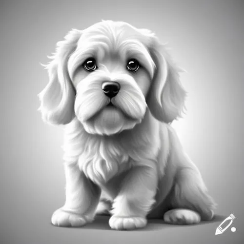 havanese,dog illustration,dog drawing,shih tzu,cavalier king charles spaniel,cute puppy,labradoodle,spaniel,dog line art,cocker spaniel,dubernard,shih poo,pet portrait,dog breed,dog pure-breed,huichon,krita,puppy,bichon,maltese,Illustration,Black and White,Black and White 04