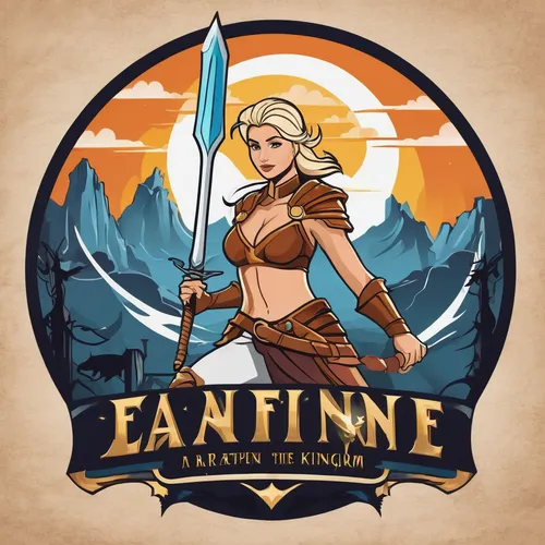 eglantine,massively multiplayer online role-playing game,vaisseau fantome,femme fatale,fairy tale icons,female warrior,game illustration,store icon,action-adventure game,collected game assets,heroic fantasy,carbine,erbore,quarterstaff,android game,steam release,fine,frame border illustration,fae,eufiliya,Unique,Design,Logo Design