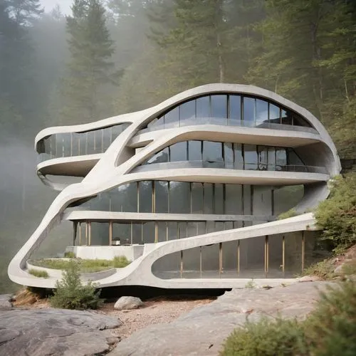 futuristic architecture,dunes house,house in the forest,eco hotel,cubic house,house in mountains,helix,arhitecture,modern architecture,house in the mountains,archidaily,frame house,inverted cottage,fu