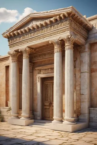 greek temple,erechtheion,laodicea,roman temple,erechtheus,celsus library,zappeion,parthenos,house with caryatids,amphipolis,doric columns,leptis,ephesus,temple of diana,serapeum,classical antiquity,baalbek,judaea,temple of hercules,municipium,Conceptual Art,Oil color,Oil Color 02