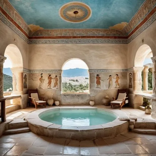 luxury bathroom,roman bath,hamam,masseria,amanresorts,bath room,Photography,General,Realistic