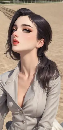 mmd,kuchel,derivable,dita,beach background,anime 3d