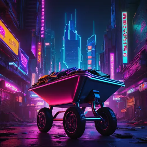 cyberpunk,pedicab,electric scooter,crash cart,delivering,shopping-cart,retro vehicle,rickshaw,shopping cart icon,elektrocar,shopping cart,party bike,80's design,scooter,cybertruck,city bike,e-scooter,cart,grocery cart,delivery service,Conceptual Art,Sci-Fi,Sci-Fi 26