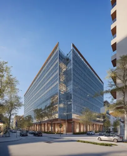 glass facade,rotana,technion,tishman,office building,hoboken condos for sale,capitaland,office buildings,calpers,citicorp,new building,renderings,genzyme,headquaters,newbuilding,nbbj,headquarter,baycorp,rfq,bridgepoint,Photography,General,Realistic