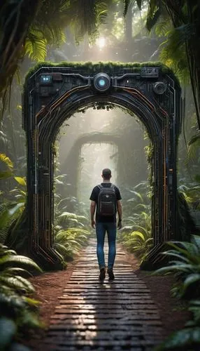 entrada,the mystical path,heaven gate,pilgrimage,uncharted,gateway,entering,adventure bridge,cartoon video game background,the path,pathway,jumanji,road of the impossible,el arco,fantasy picture,world digital painting,arbor,full hd wallpaper,beautiful wallpaper,forest path,Photography,General,Sci-Fi