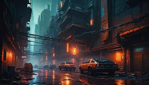 cyberpunk,cityscape,shanghai,urban,night scene,dusk,alleyway,alley,street canyon,city at night,slum,hanoi,world digital painting,cairo,3d car wallpaper,evening city,colorful city,the street,street scene,neon arrows,Conceptual Art,Sci-Fi,Sci-Fi 20