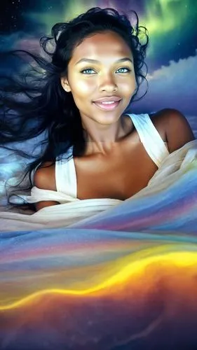 monifa,rainbow background,meseret,lakeisha,starships,ylonen