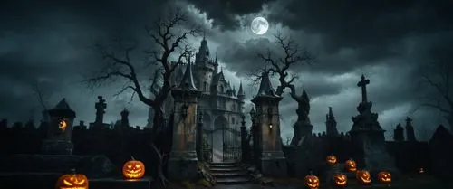 halloween background,haunted cathedral,halloween wallpaper,halloween poster,haloween,halloween scene