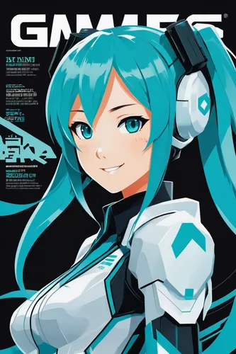 hatsune miku,miku,game light,aqua,kosmea,game arc,vector girl,ganai,gamer,game illustration,game bank,cyan,game device,computer game,vocaloid,game figure,the game,bot icon,gamer zone,game character,Illustration,Vector,Vector 01