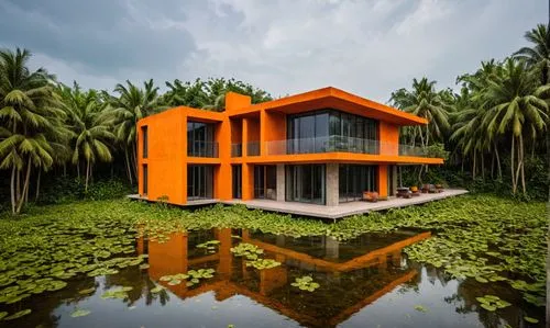 cube stilt houses,kerala,3d rendering,tropical house,alappuzha,ambalapuzha,Photography,General,Fantasy