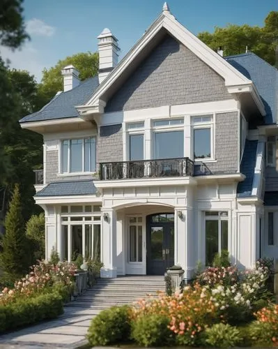 new england style house,3d rendering,modern house,residential house,villa,large home,render,beautiful home,holiday villa,two story house,bungalow,house drawing,bungalows,danish house,luxury home,hovnanian,suburban,house by the water,bendemeer estates,maison,Illustration,Realistic Fantasy,Realistic Fantasy 23