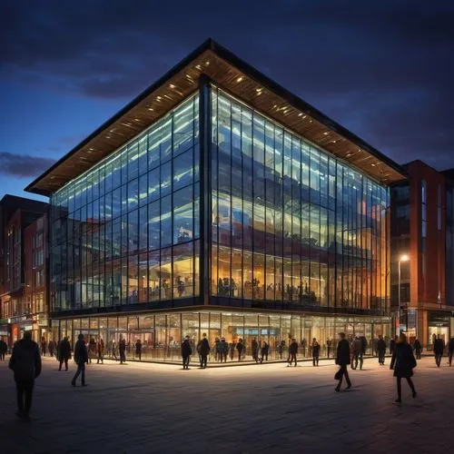 strathclyde,brindleyplace,abertay,bullring,philharmonic hall,senedd,qmu,manchester,hammerson,mancunian,fearnley,pancras,coventry,birmingham,glass facade,edmiston,broadgate,braehead,belfast,glass facades,Illustration,Realistic Fantasy,Realistic Fantasy 06