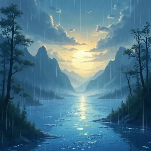 landscape background,nature background,beautiful wallpaper,blue rain,monsoon,rainy season,Photography,General,Realistic