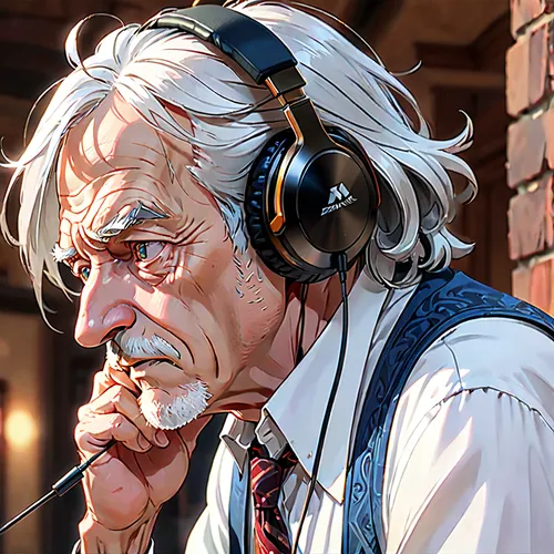 Old man,Head Phones,bored look,elderly man,pensioner,old age,old man,grandpa,man talking on the phone,grandfather,stan lee,old person,listening to music,headphone,geppetto,audiophile,elderly person,wo