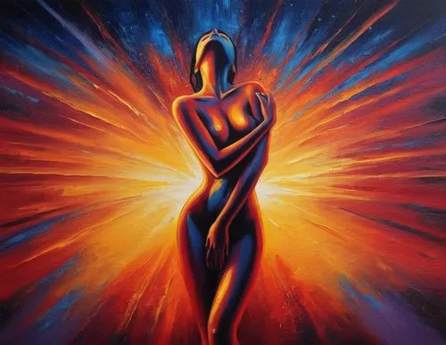 aura,inner light,light bearer,neon body painting,light of art,singularity,andromeda,oil painting on canvas,sundancer,luminosity,samuil,luminous,siddharta,auras,aum,samsara,illuminate,dimensional,solar plexus chakra,heart chakra,Illustration,Realistic Fantasy,Realistic Fantasy 25