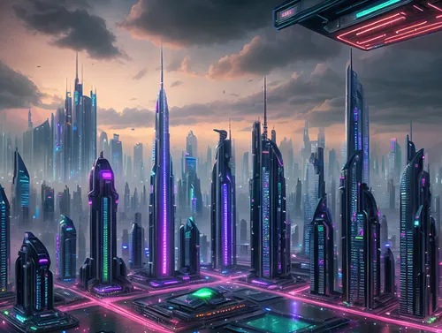 futuristic landscape,fantasy city,futuristic architecture,futuristic,cyberpunk,cityscape,colorful city,metropolis,city skyline,scifi,sci-fi,sci - fi,city cities,sci fiction illustration,cyberspace,sci