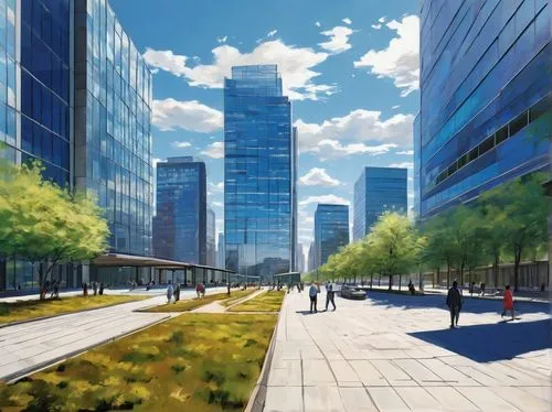 marunouchi,songdo,aoyama,tsubouchi,chaouchi,isozaki,shiodome,rahxephon,citicorp,firstcity,aniplex,cybercity,saitou,citycell,yeouido,hibiya,akiba,business district,horinouchi,ichigaya,Conceptual Art,Oil color,Oil Color 10