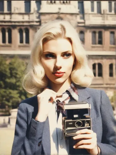 the blonde photographer,gena rolands-hollywood,vintage girl,eva saint marie-hollywood,retro woman,retro girl,instant camera,vintage woman,vintage camera,retro women,vintage fashion,blond girl,point-an