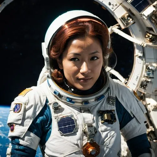 mari makinami,astronautics,astronaut,cosmonaut,spacesuit,spacewalks,space-suit,space suit,astronaut helmet,iss,asian woman,japanese woman,astronauts,space tourism,cosmonautics day,space station,space travel,astronaut suit,earth station,spacewalk,Photography,General,Cinematic