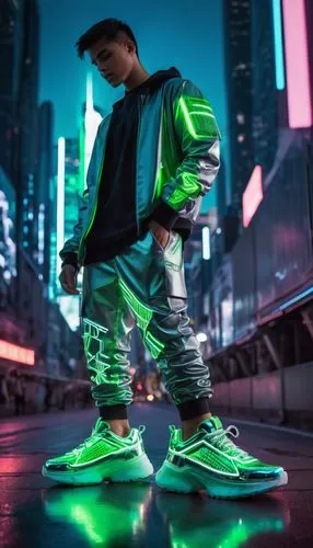 high-visibility clothing,futuristic,neon,neon ghosts,neon body painting,green light,neon light,light year,adidas,slime,neon colors,algae,neon lights,light paint,light green,electric,drawing with light,raf,cyberpunk,electric scooter,Conceptual Art,Fantasy,Fantasy 02
