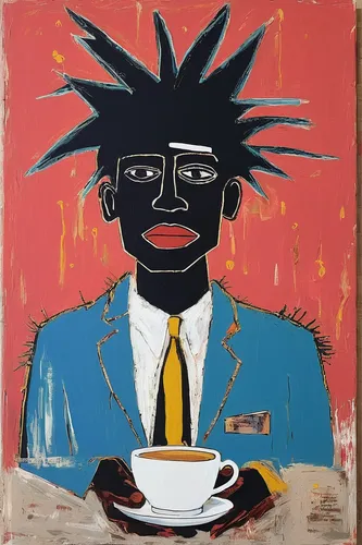 cuban espresso,espresso,black coffee,caffè americano,modern pop art,black businessman,kopi,afro-american,afroamerican,black professional,connoisseur,woman drinking coffee,art dealer,afro american,the coffee,popart,khalifa,coffee art,a cup of coffee,art,Art,Artistic Painting,Artistic Painting 51