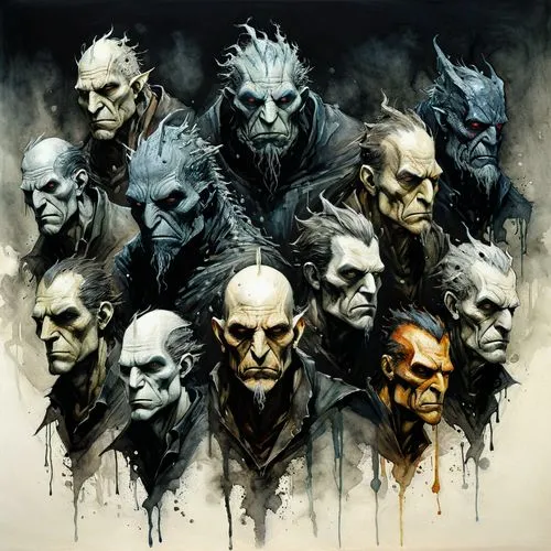 orcs,necromancers,nidaros,horde,malekith,hellhounds,Illustration,Abstract Fantasy,Abstract Fantasy 18