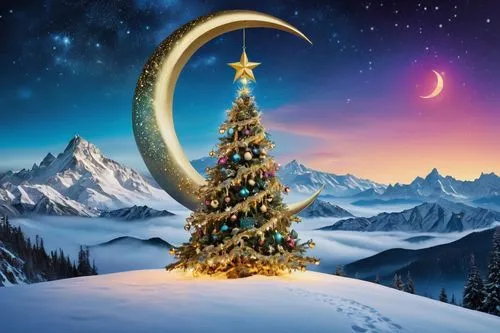 christmasbackground,yule,crescent moon,christmas snowy background,yuletide,moon and star background,christmas background,waxing crescent,celtic tree,christmas landscape,tidings,christmastide,christmas wallpaper,christmas circle,the occasion of christmas,christmas motif,advent star,christkind,christbaumkugeln,christmas globe,Conceptual Art,Fantasy,Fantasy 06