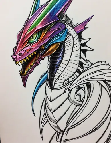 dragon design,painted dragon,coloring picture,coloring page,coloring for adults,dragon,wyrm,coloring pages,coloring book,coloring outline,colored crayon,colouring,color pencils,dragon lizard,seat drag