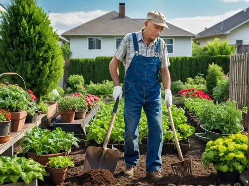 landscaper,gardener,garden maintenance,picking vegetables in early spring,horticulturalist,gardeners,Photography,General,Realistic