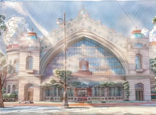 shanghai disney,tokyo disneyland,tokyo disneysea,disney sea,facade painting,walt disney center,the disneyland resort,japan universal studio,the dubai mall entrance,concept art,haunted cathedral,galveston,disneyland park,church painting,minor basilica,facade panels,hdr,basilica,disney-land,temple fade