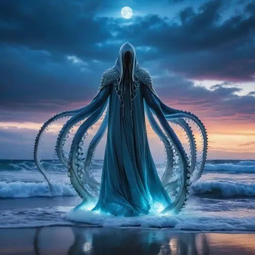 god of the sea,illithid,nyarlathotep,lovecraftian,sea god,eldritch,Photography,General,Realistic